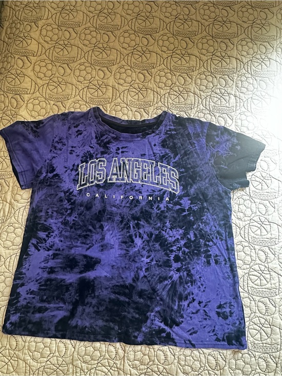 Tops - Los Angeles Tie-Dye Short Sleeve Tee - Purple